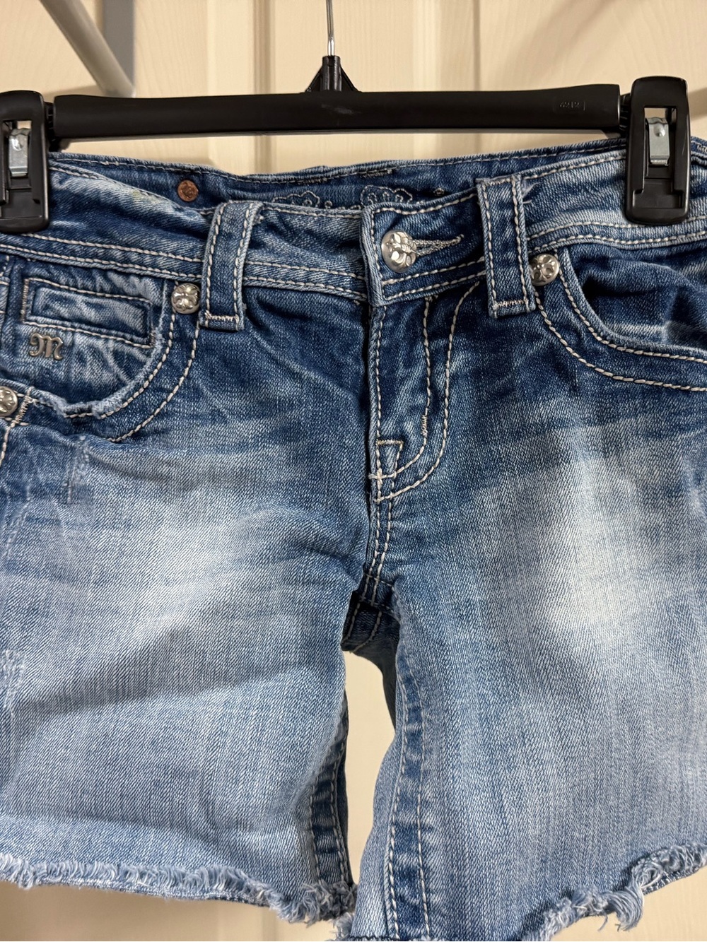 Miss Me Jeans Blue Women's Denim Cutoff Shorts